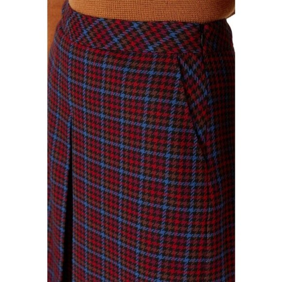 💕TRINA TURK💕 Prizzi Cropped Culottes Pant ~ 10 Multi-Color Check Print NWT - Picture 6 of 16